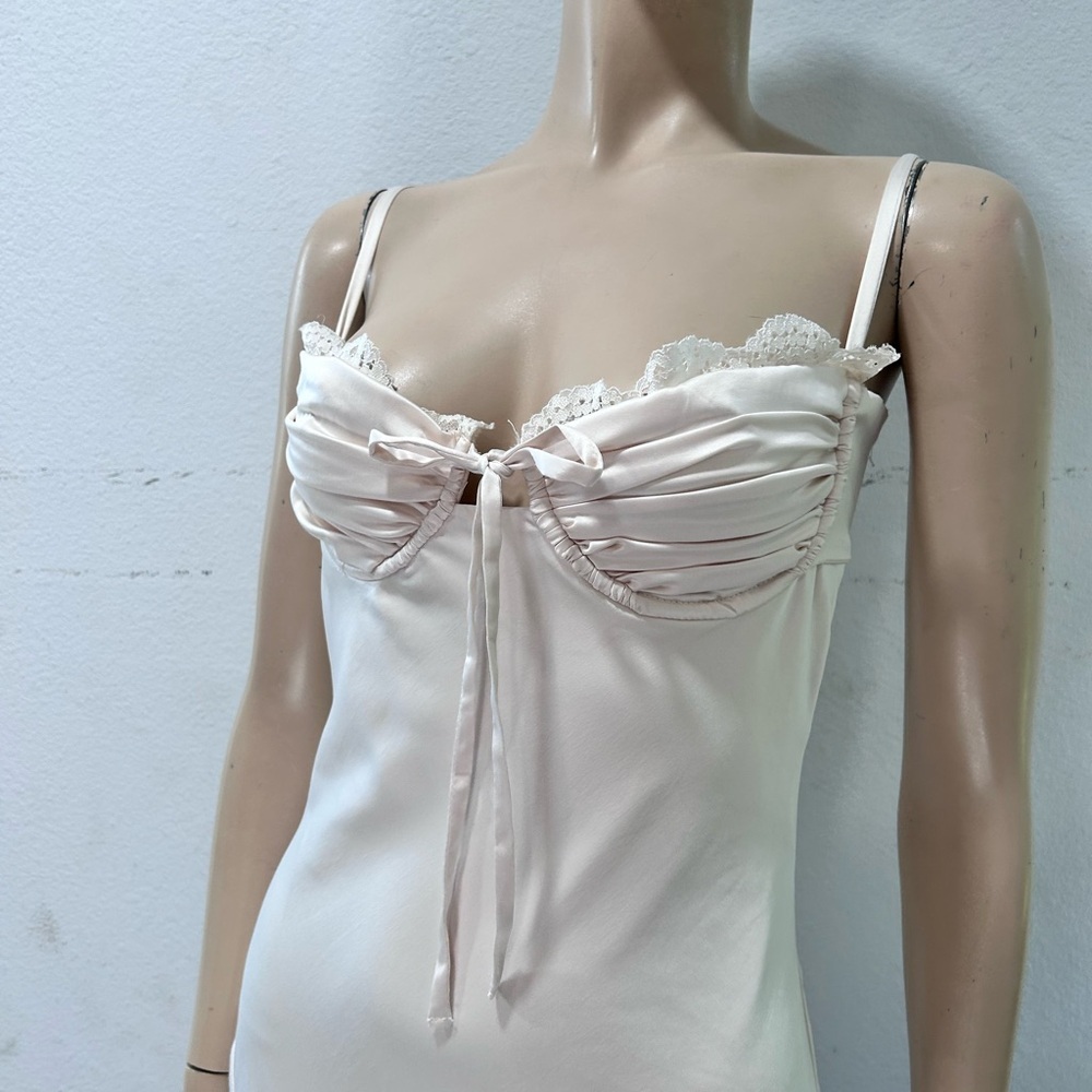 Babyboo Chic Cream Slip Dress with Slit - Picture 5 of 16